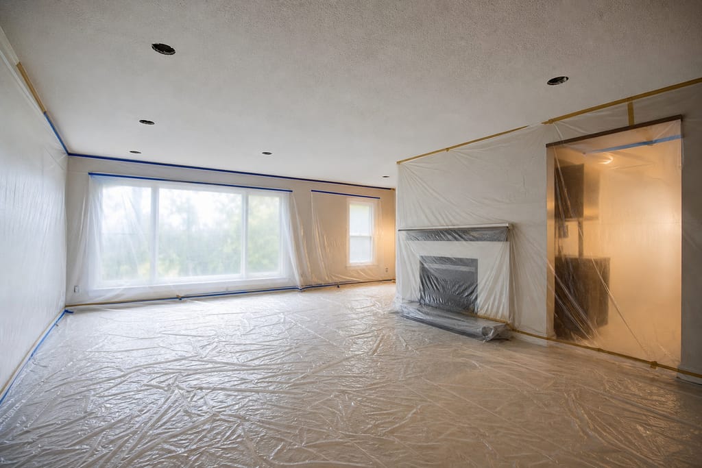 Wet-scrape the ceiling photo